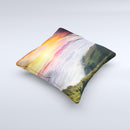 The Foggy Mountainside ink-Fuzed Decorative Throw Pillow