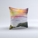 The Foggy Mountainside ink-Fuzed Decorative Throw Pillow