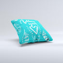 The Follow Your Heart Feathers ink-Fuzed Decorative Throw Pillow