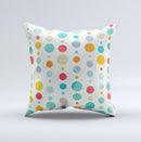 The Fun Polka Pattern ink-Fuzed Decorative Throw Pillow