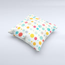 The Fun Polka Pattern ink-Fuzed Decorative Throw Pillow