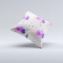 The Geometric Rain Clouds ink-Fuzed Decorative Throw Pillow