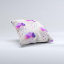 The Geometric Rain Clouds ink-Fuzed Decorative Throw Pillow