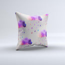 The Geometric Rain Clouds ink-Fuzed Decorative Throw Pillow