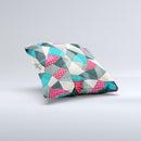 The Geometry and Polkadots ink-Fuzed Decorative Throw Pillow