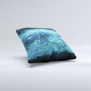 Glowing Blue Orbs of Light  Ink-Fuzed Decorative Throw Pillow
