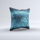 Glowing Blue Orbs of Light  Ink-Fuzed Decorative Throw Pillow