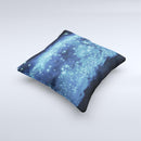 Glowing Blue V2 Orbs of Light  Ink-Fuzed Decorative Throw Pillow