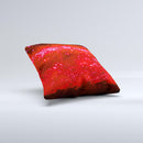 Glowing Bright Red Orbs of Light  Ink-Fuzed Decorative Throw Pillow
