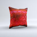Glowing Bright Red Orbs of Light  Ink-Fuzed Decorative Throw Pillow