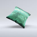 Glowing Green V2 Orbs of Light  Ink-Fuzed Decorative Throw Pillow