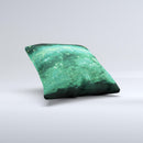 Glowing Green V2 Orbs of Light  Ink-Fuzed Decorative Throw Pillow