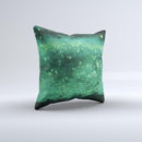 Glowing Green V2 Orbs of Light  Ink-Fuzed Decorative Throw Pillow