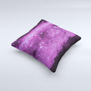Glowing Hot Pink Orbs of Light  Ink-Fuzed Decorative Throw Pillow