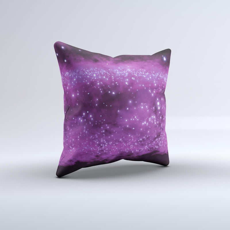 Glowing Hot Pink Orbs of Light  Ink-Fuzed Decorative Throw Pillow