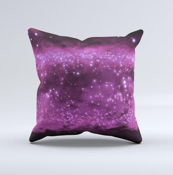 Glowing Hot Pink V2 Orbs of Light  Ink-Fuzed Decorative Throw Pillow