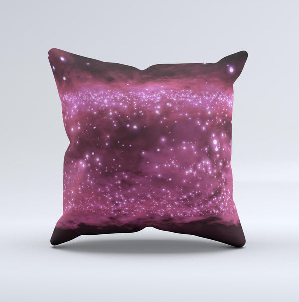 Glowing Hot Pink V3 Orbs of Light  Ink-Fuzed Decorative Throw Pillow