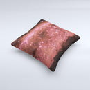 Glowing Pink Orbs of Light  Ink-Fuzed Decorative Throw Pillow