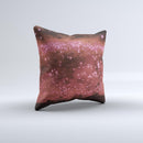 Glowing Pink Orbs of Light  Ink-Fuzed Decorative Throw Pillow