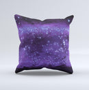 Glowing Purple Orbs of Light  Ink-Fuzed Decorative Throw Pillow