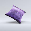 Glowing Purple Orbs of Light  Ink-Fuzed Decorative Throw Pillow