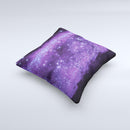Glowing Purple Orbs of Light  Ink-Fuzed Decorative Throw Pillow