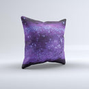 Glowing Purple Orbs of Light  Ink-Fuzed Decorative Throw Pillow