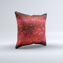 Glowing Red Orbs of Light  Ink-Fuzed Decorative Throw Pillow