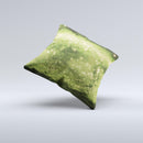 Glowing Yellow Orbs of Light  Ink-Fuzed Decorative Throw Pillow