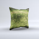 Glowing Yellow Orbs of Light  Ink-Fuzed Decorative Throw Pillow