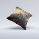 The Gold Aura Space ink-Fuzed Decorative Throw Pillow