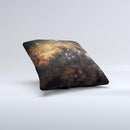 The Gold Aura Space ink-Fuzed Decorative Throw Pillow