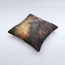 The Gold Aura Space ink-Fuzed Decorative Throw Pillow