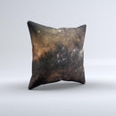 The Gold Aura Space ink-Fuzed Decorative Throw Pillow