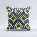 Gold & Black Vector Plaid Ink-Fuzed Decorative Throw Pillow