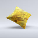 Gold Liquid Metal  Ink-Fuzed Decorative Throw Pillow