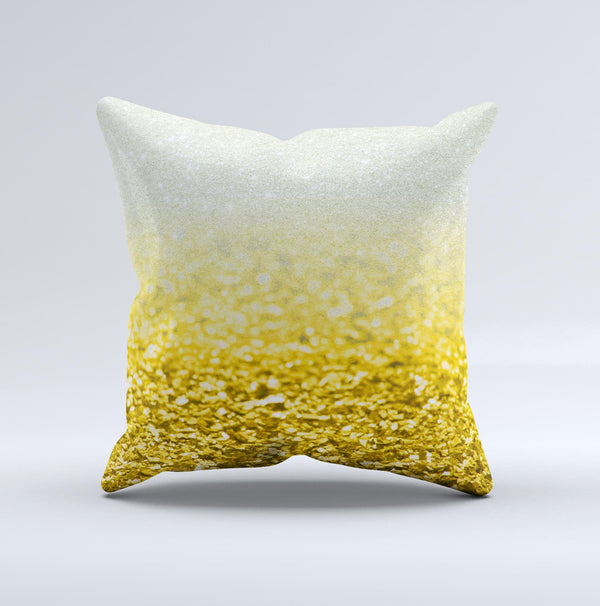 Gold & Silver Glimmer Fade  Ink-Fuzed Decorative Throw Pillow