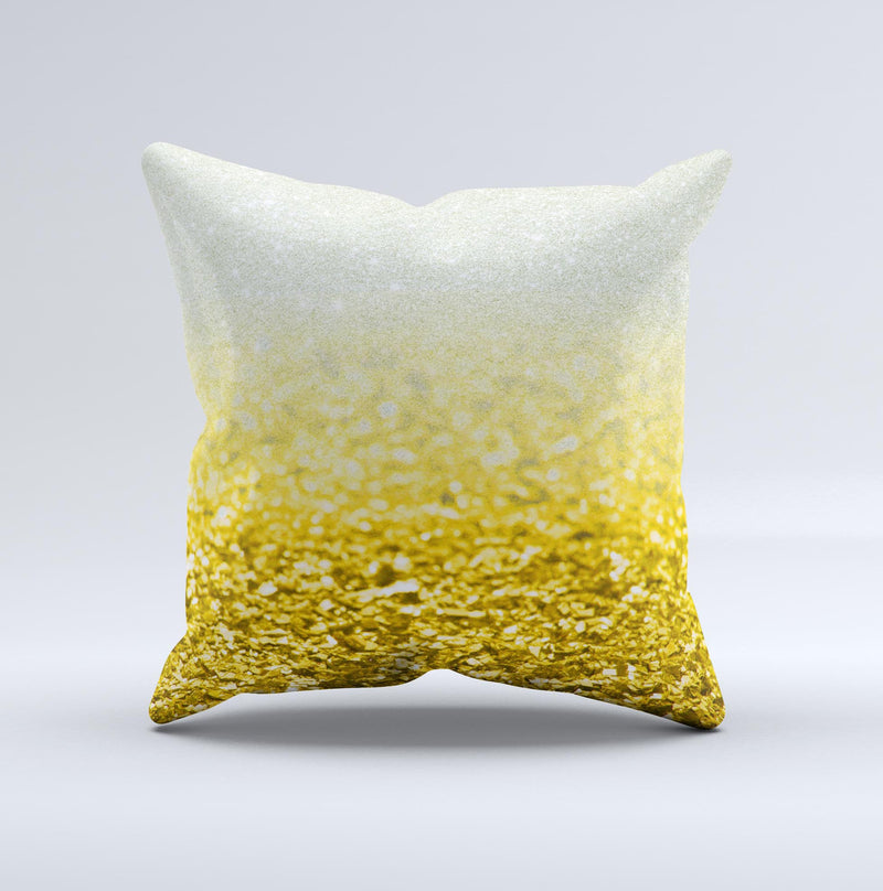 Gold & Silver Glimmer Fade  Ink-Fuzed Decorative Throw Pillow