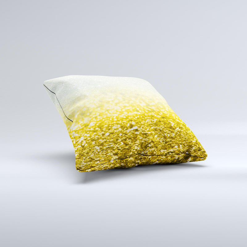 Gold & Silver Glimmer Fade  Ink-Fuzed Decorative Throw Pillow