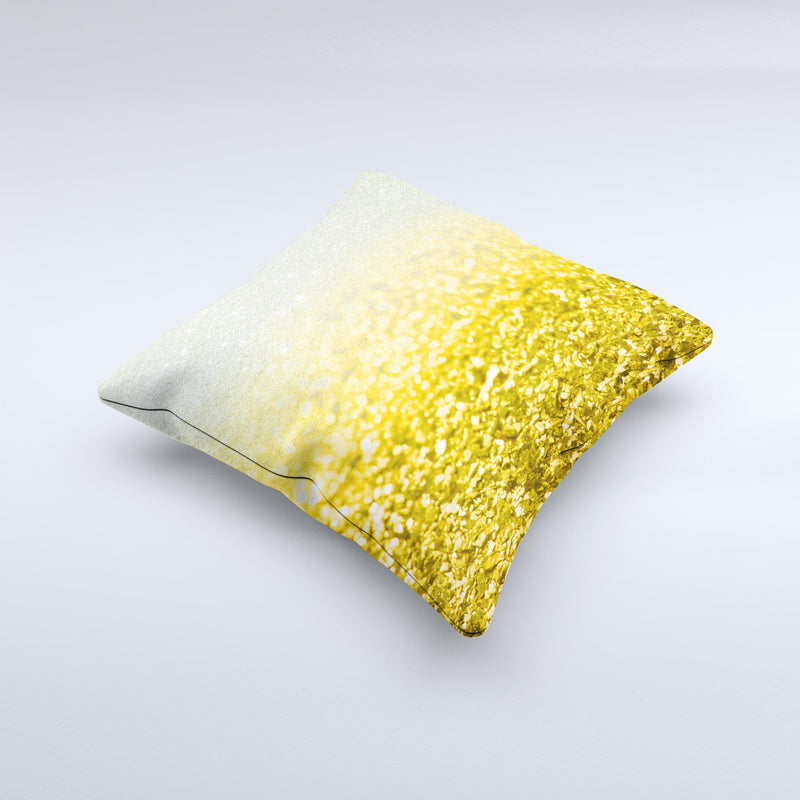 Gold & Silver Glimmer Fade  Ink-Fuzed Decorative Throw Pillow