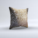 The Gold and Black Unfocused Glimmering RainFall ink-Fuzed Decorative Throw Pillow