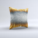 The Gold and Silver Unfocused Orbs of Glowing Light ink-Fuzed Decorative Throw Pillow