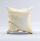 Golden Hair Strands Ink-Fuzed Decorative Throw Pillow