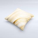 Golden Hair Strands Ink-Fuzed Decorative Throw Pillow