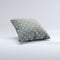 Gray & Blue Polka Dot Ink-Fuzed Decorative Throw Pillow