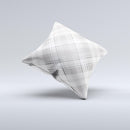 Gray & White Plaid Layered Pattern V5  Ink-Fuzed Decorative Throw Pillow