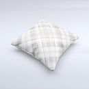 Gray & White Plaid Layered Pattern V5  Ink-Fuzed Decorative Throw Pillow