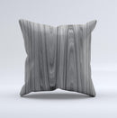 Grayscale Smooth Woodgrain  Ink-Fuzed Decorative Throw Pillow
