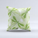 Green DragonFly  Ink-Fuzed Decorative Throw Pillow