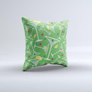 Green Martini Drinks With Lemons Ink-Fuzed Decorative Throw Pillow